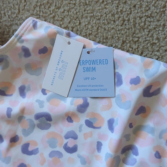 🍋✨ NWT rockets of awesome leopard one piece swimsuit size 6-12mo - Picture 3 of 7